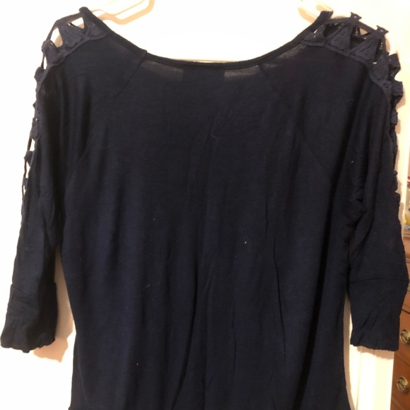 Deep navy 3/4 sleeve arm slits - Picture 3 of 3